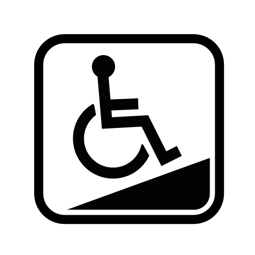 wheelchair symbol and ramp