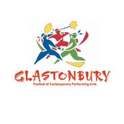 Glastonbury Logo multicoloured figures.