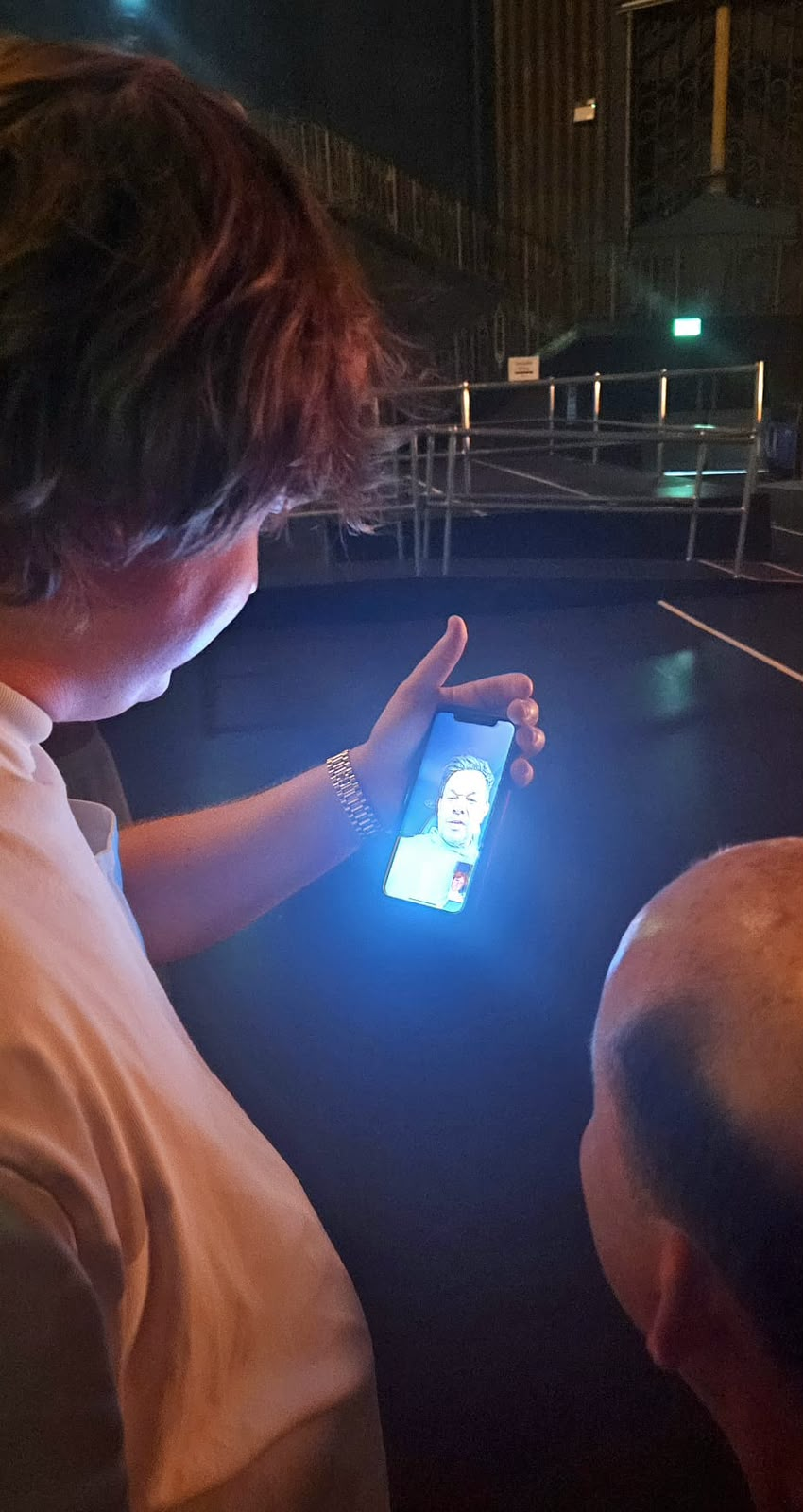 Hollywood actor Mark Wahlberg dialing in via video call live during the event to thank Lewis Capaldi and celebrate Able2UK’s £50,000 grant award.