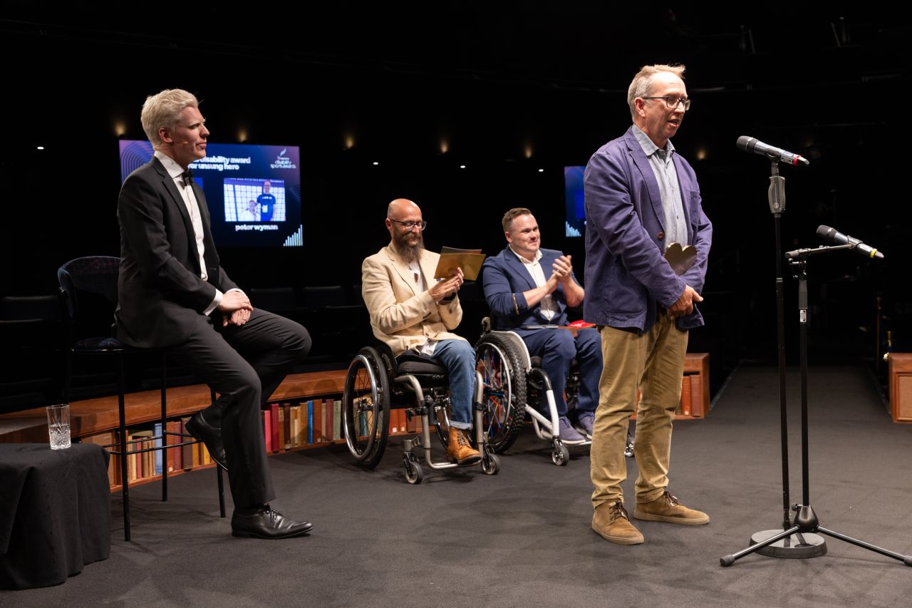 Martin Austin presents the Nimbus Disability Award for Unsung Hero